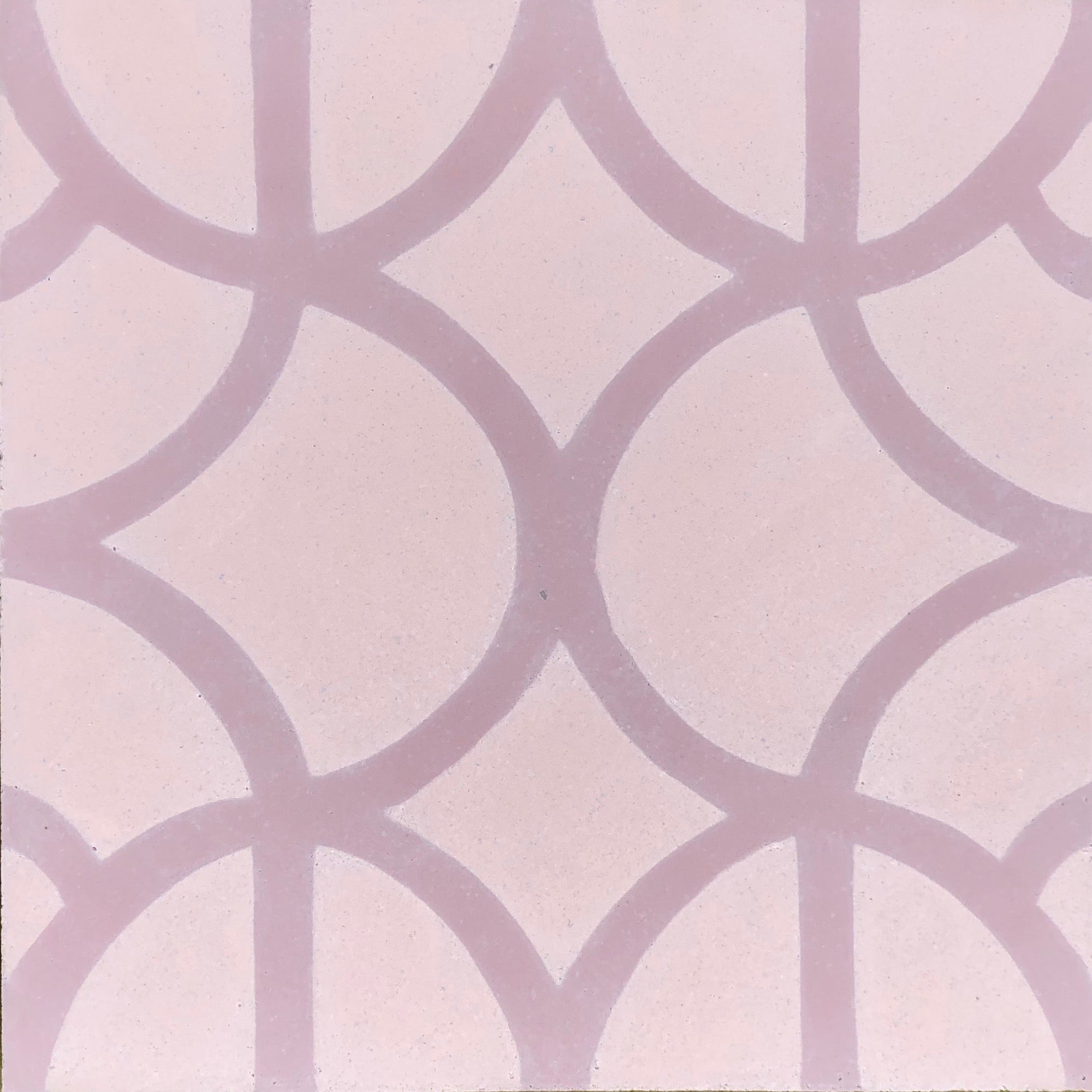 Lotus cement tile, premium pink mauve floor and wall tiles, handcrafted Moroccan design, luxury contemporary bathroom kitchen tiles by Maria Starling Design at brixbailey.com