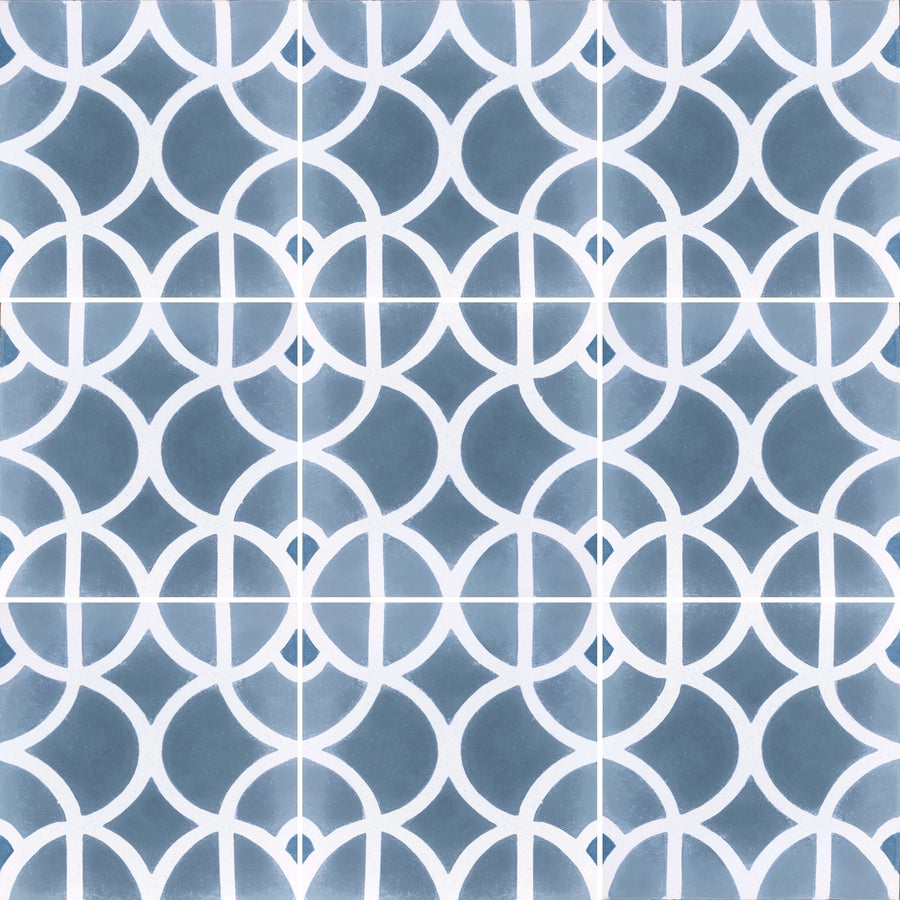Luxury Moroccan cement tiles, premium pink-white lotus floor and wall tiles, handcrafted in Morocco, trending best-selling design by Maria Starling Design at brixbailey.com