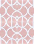 Luxury handcrafted LOTUS cement floor tile, black and white with sky blue, premium Moroccan design by Maria Starling by Maria Starling Design at brixbailey.com