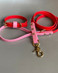 Love Red & Pink Colour Block Collar