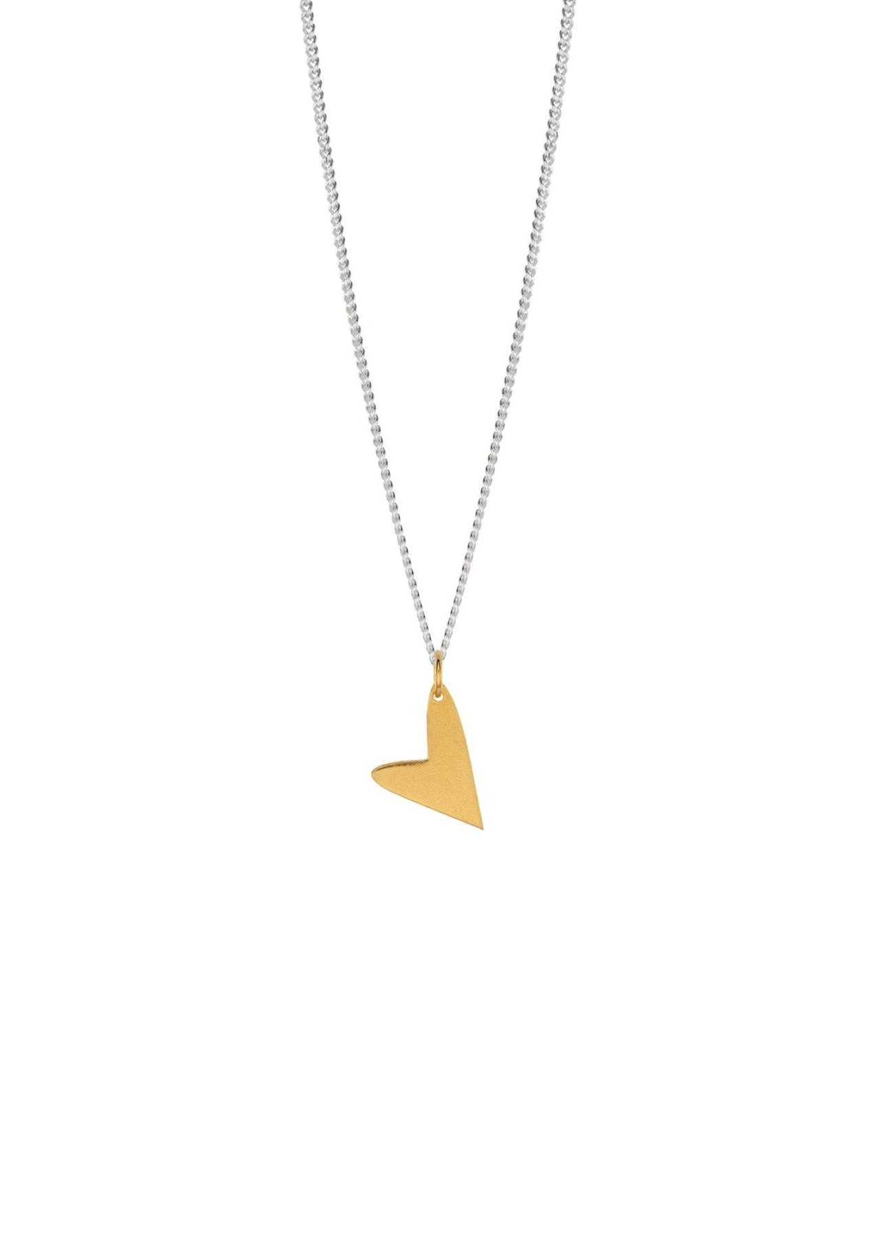 Sterling Silver Heart Pendant – 24kt Gold Plated & Sustainable by NO MORE at www.brixbailey.com