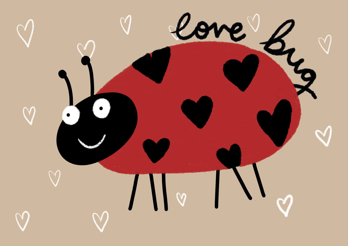Love Bug Hearts print