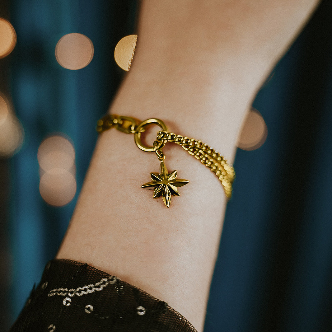 Gold Celeste North Star Bracelet
