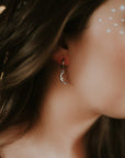 Man in the Moon Hoop Earrings
