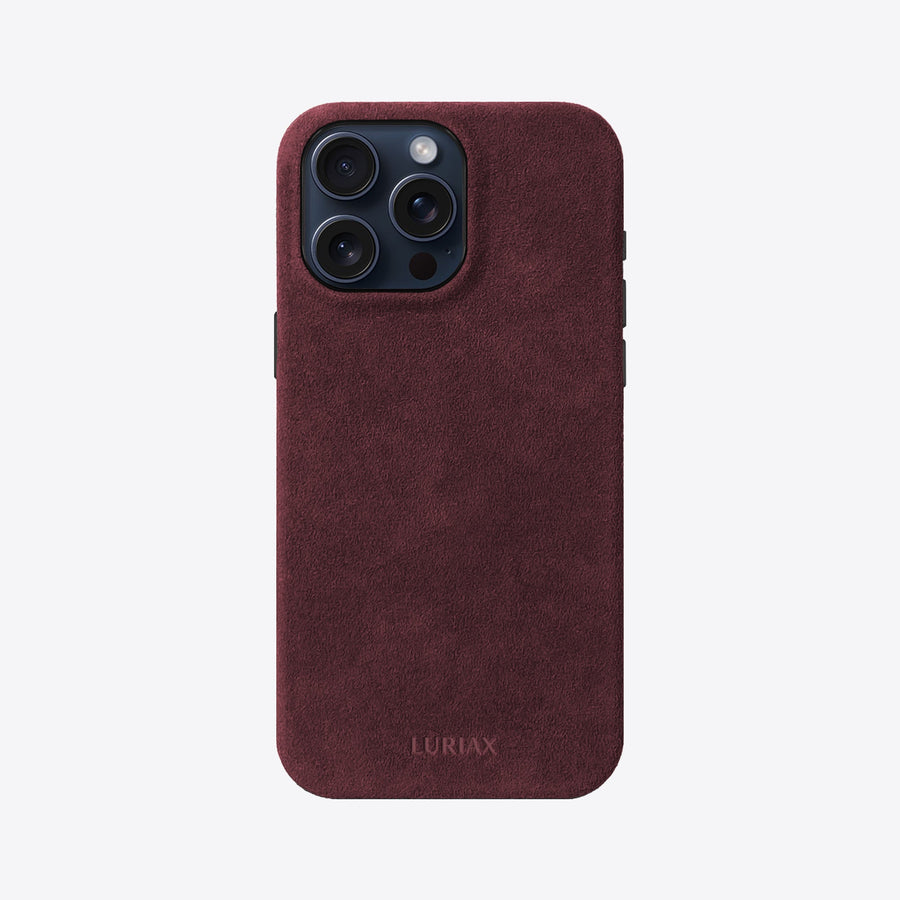 Luxurious Alcantara iPhone Case - Elegant, Shock-Absorbing & MagSafe Compatible by Luriax at brixbailey.com