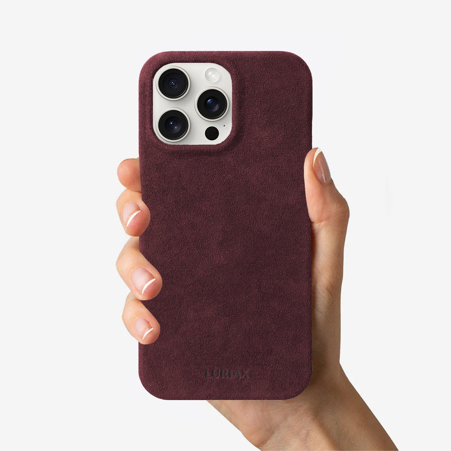 Luxurious Italian Alcantara iPhone Case – Slim, Protective & MagSafe Compatible by Luriax at brixbailey.com