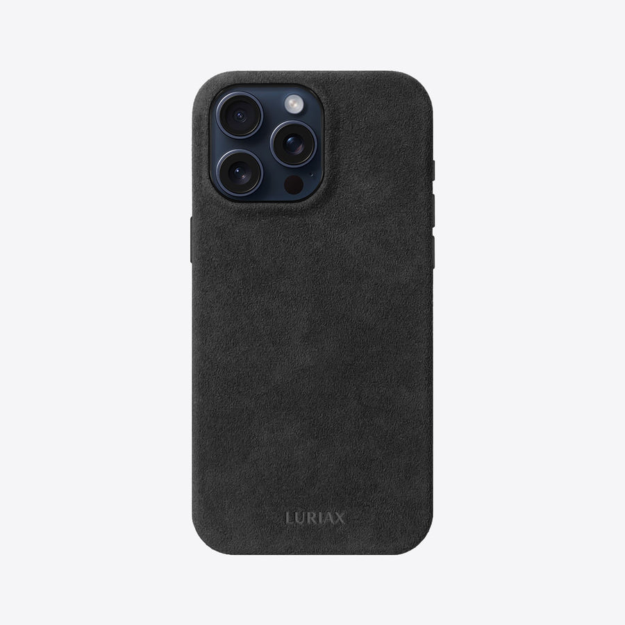 Luxurious Alcantara iPhone Case - Elegant, Shock-Absorbing & MagSafe Compatible by Luriax at brixbailey.com