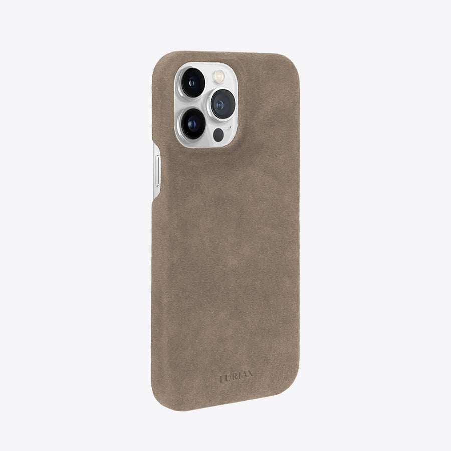Luxurious Italian Alcantara iPhone Case - Slim, Protective & MagSafe Compatible by Luriax at brixbailey.com