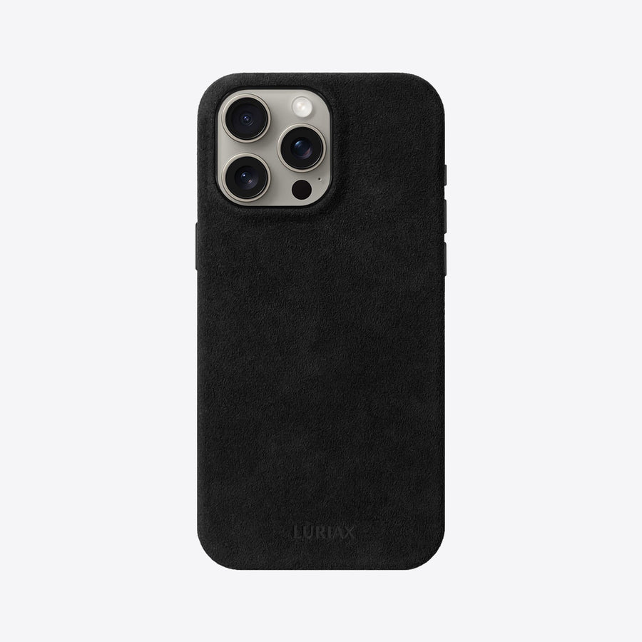 Indulge in Elegance & Defense: Handcrafted Classic iPhone Case with Italian Alcantara & Stainless Steel Accents - Superior Protection & Style by Luriax at brixbailey.com
