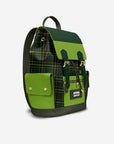 Luxury Vegan Backpack TARTAN GREEN EDGE – BYMANYC ® New York-1