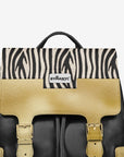 Luxury Vegan Backpack ZEBRA GOLD EDGE – BYMANYC ® New York-3