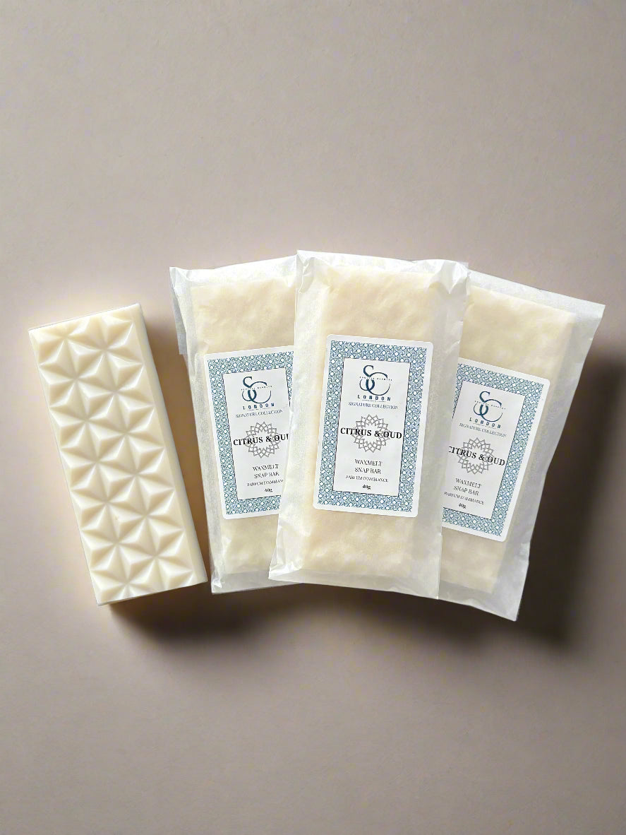 Citrus &amp; Oud Wax Melt Snap Bar (40g) – Luxury Soy Blend