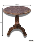 Manka Round Wooden Pedestal Side Table