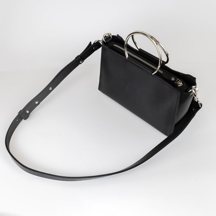 Genuine Leather Crossbody Bag with Adjustable Strap