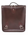 Handmade Leather City Backpack - Marsala Red Executive