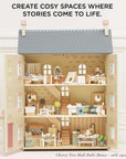 Wooden Dolls House Bedroom Set