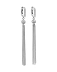 Metropolitan Glow Tassel Earrings – Silver or Rose Gold by MyaMoon at www.brixbailey.com