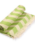Mersin Chevron Towel / Blanket  - Green-2