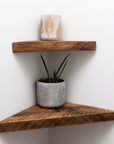 CORNER SHELVES SET OF 2