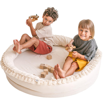 Round Kids Nest Play Mat - Versatile Lounger for Play & Sleep by Minicamp at brixbailey.com