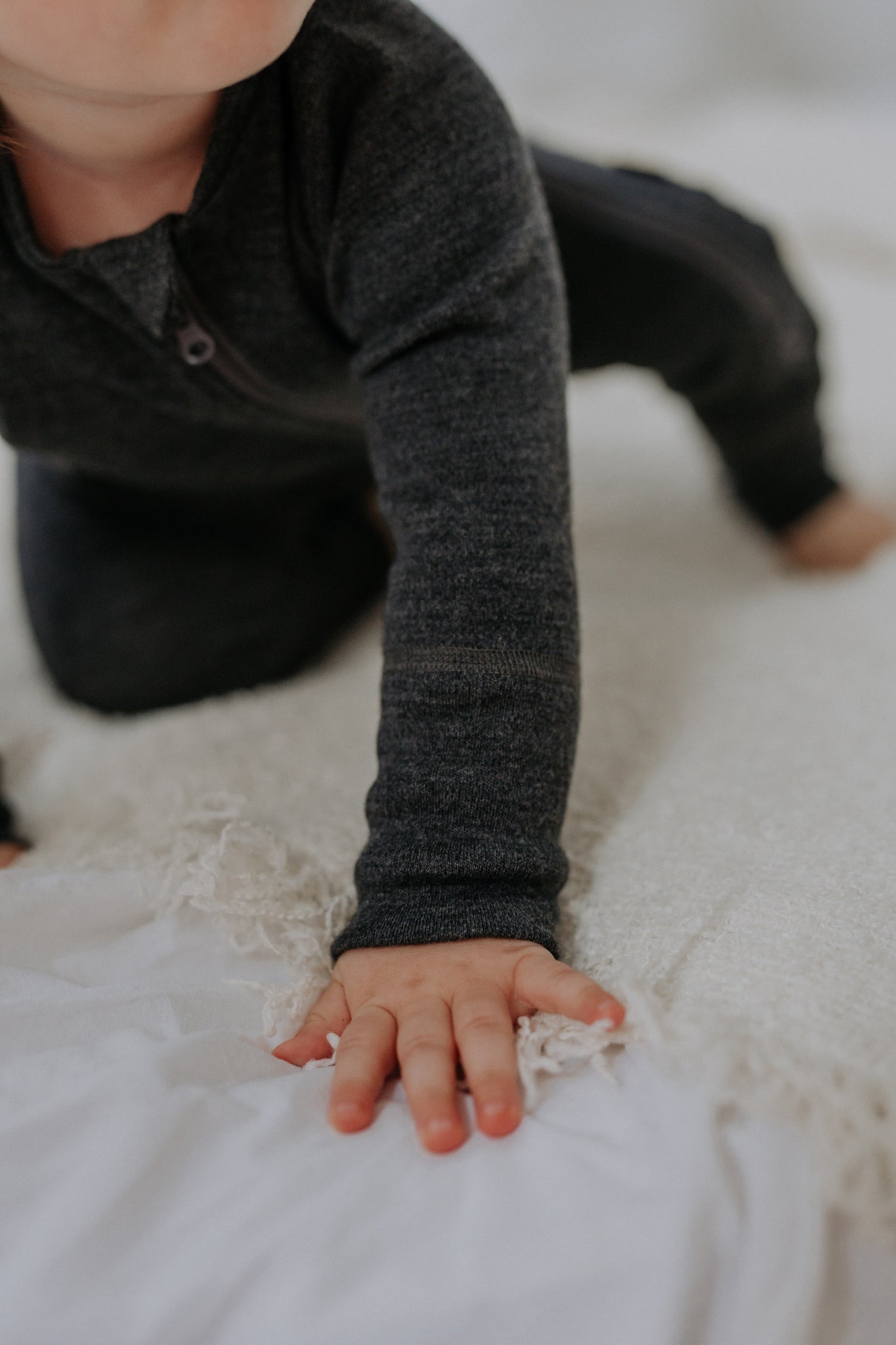 Merino Wool Baby Jumpsuit for Soft Sleeping Comfort