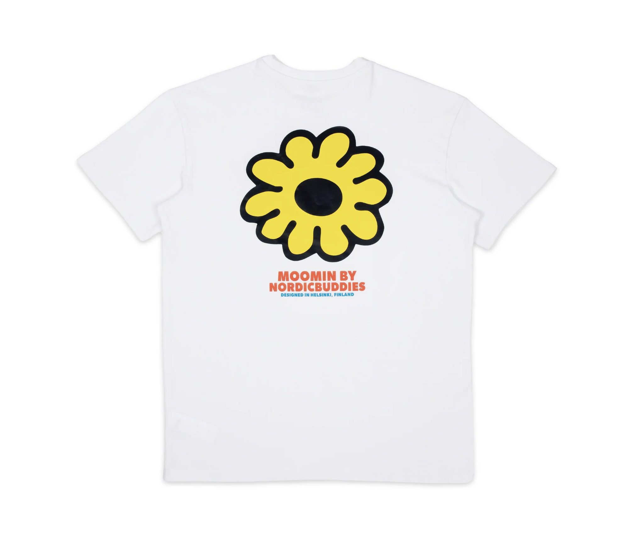 White Unisex Moomintroll Flower T Shirt