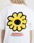 White Unisex Moomintroll Flower T Shirt