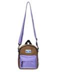 Adventure Cross Body Bag in Brown and Lilac