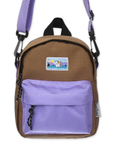 Adventure Cross Body Bag in Brown and Lilac