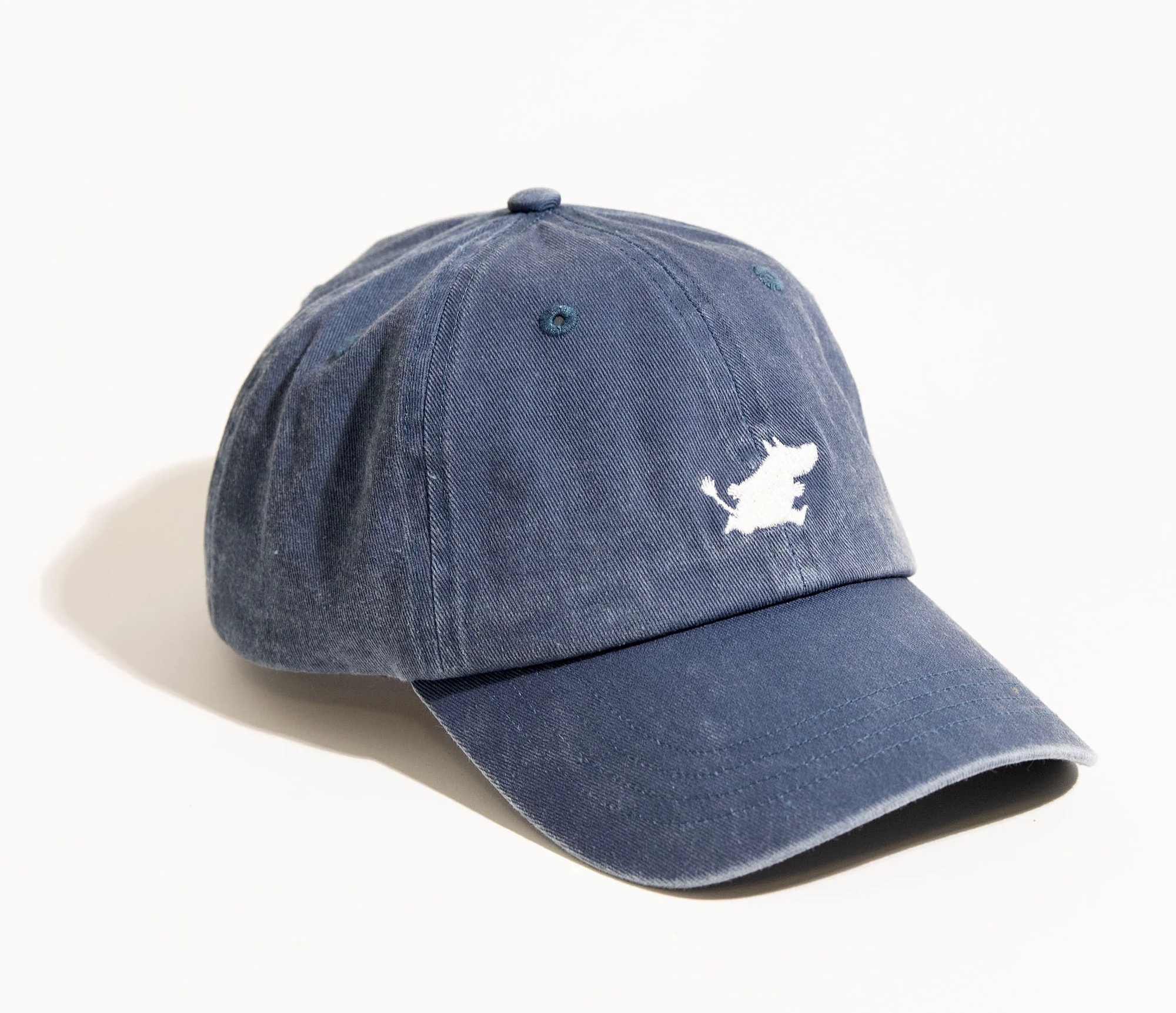 Blue Denim Cap with Moomintroll Embroidery