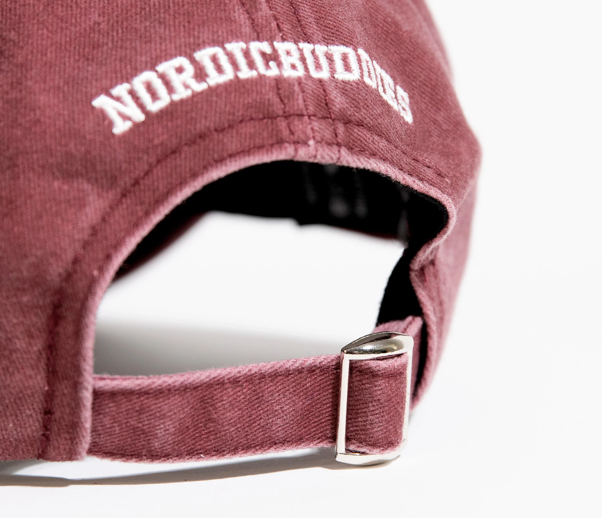 Washed Denim Burgundy Cap for Adults