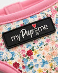 Luxury Blue Meadow Floral Dog Harness for Chihuahuas, Toy Breeds & Puppies