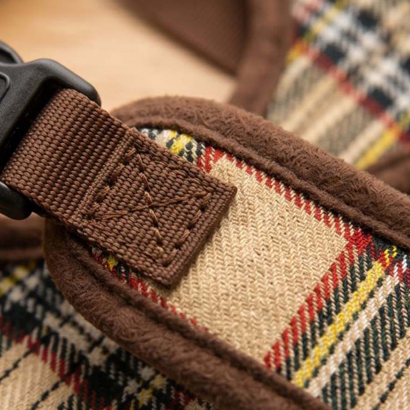 Luxury Brown Tartan Harness by My Pup and Me