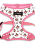 Luxury White Vintage Floral Harness by My Pup and Me