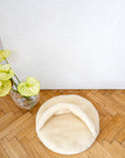 Natural Wool Pet Cave - White