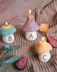 Glittery Mushroom Shaped Candles