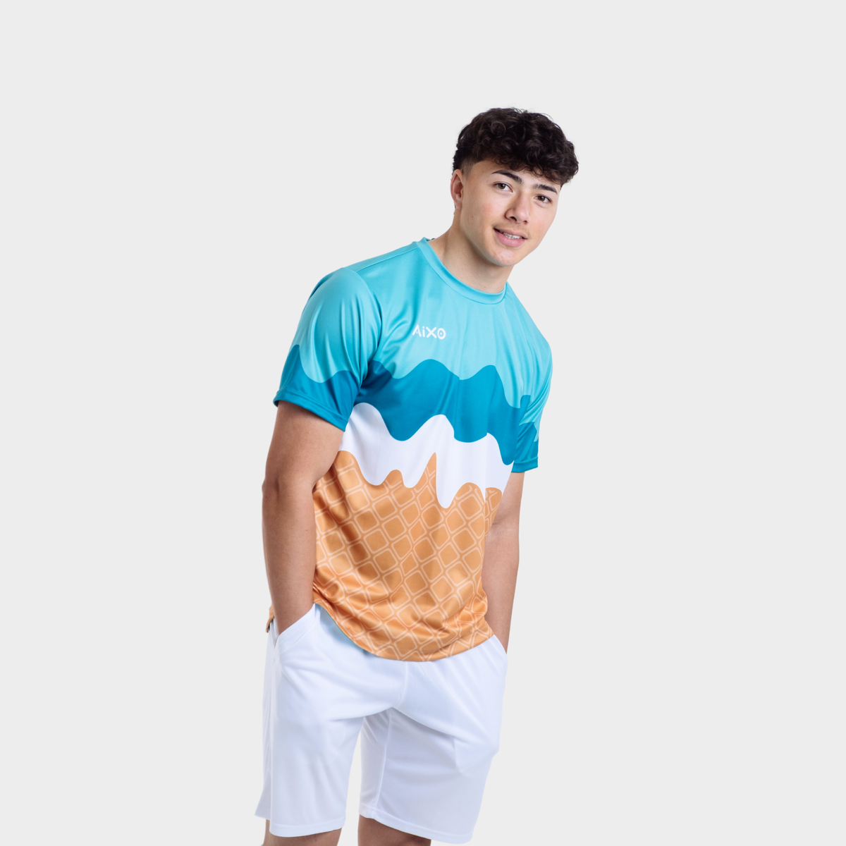 Aixo Sundae Mens Top Teal