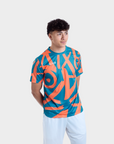 Aixo Tagged Mens Top Teal