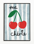 Cherries Ma Cherie kids wall art print