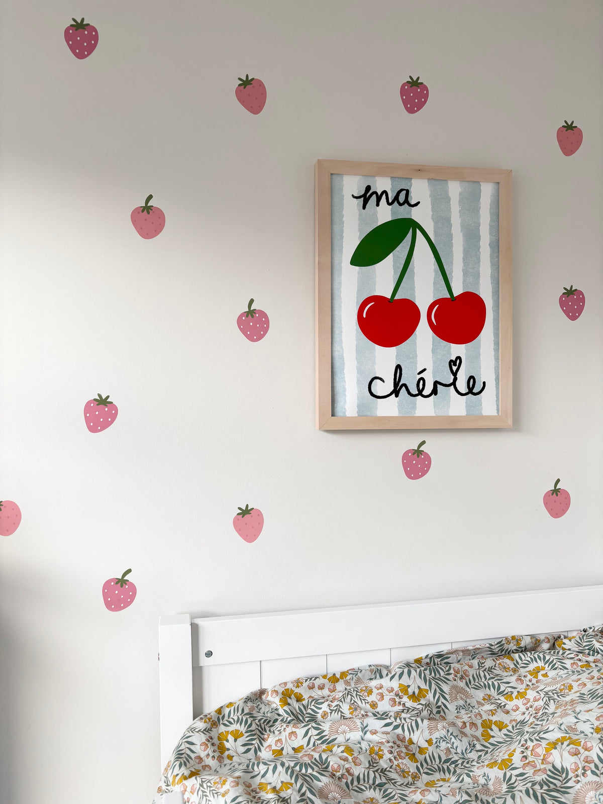 Cherries Ma Cherie kids wall art print