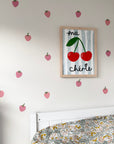 Cherries Ma Cherie kids wall art print