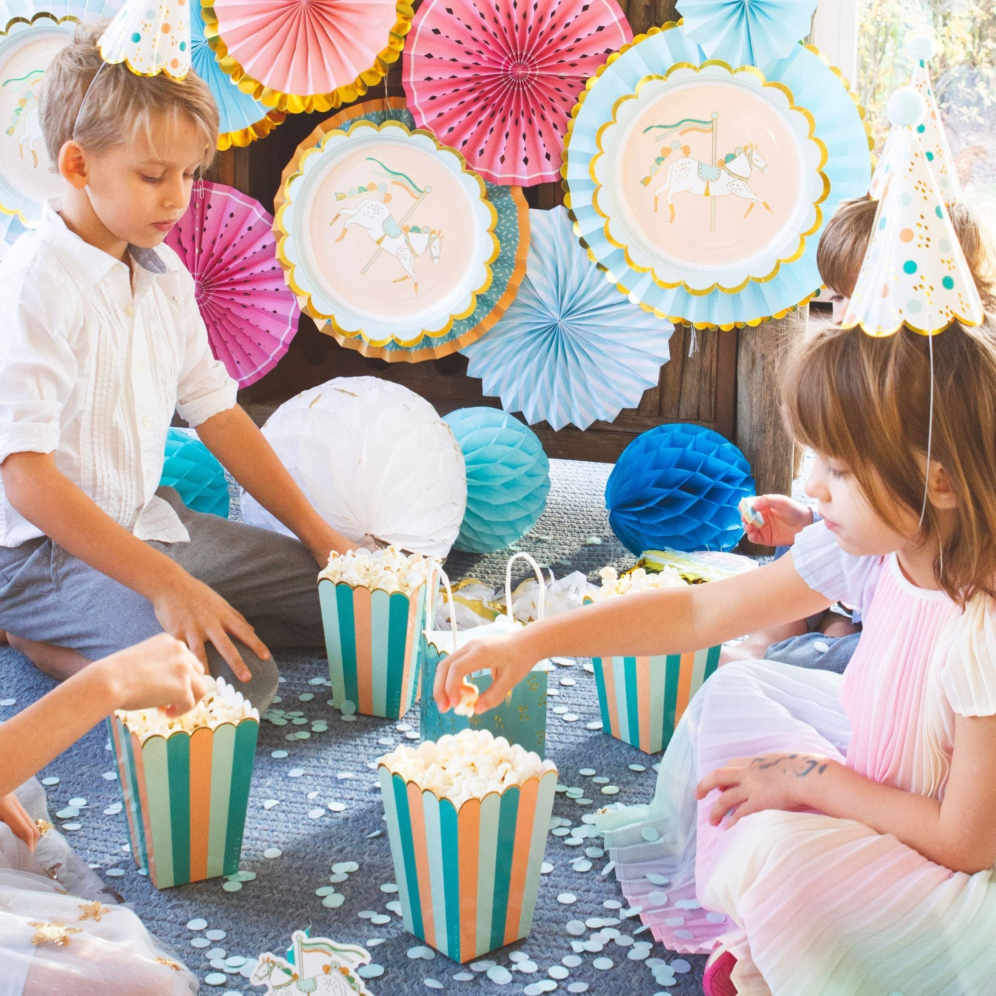 Ma Fete Fun Fair Line Mini Tableware Bundle, Cotton Candy