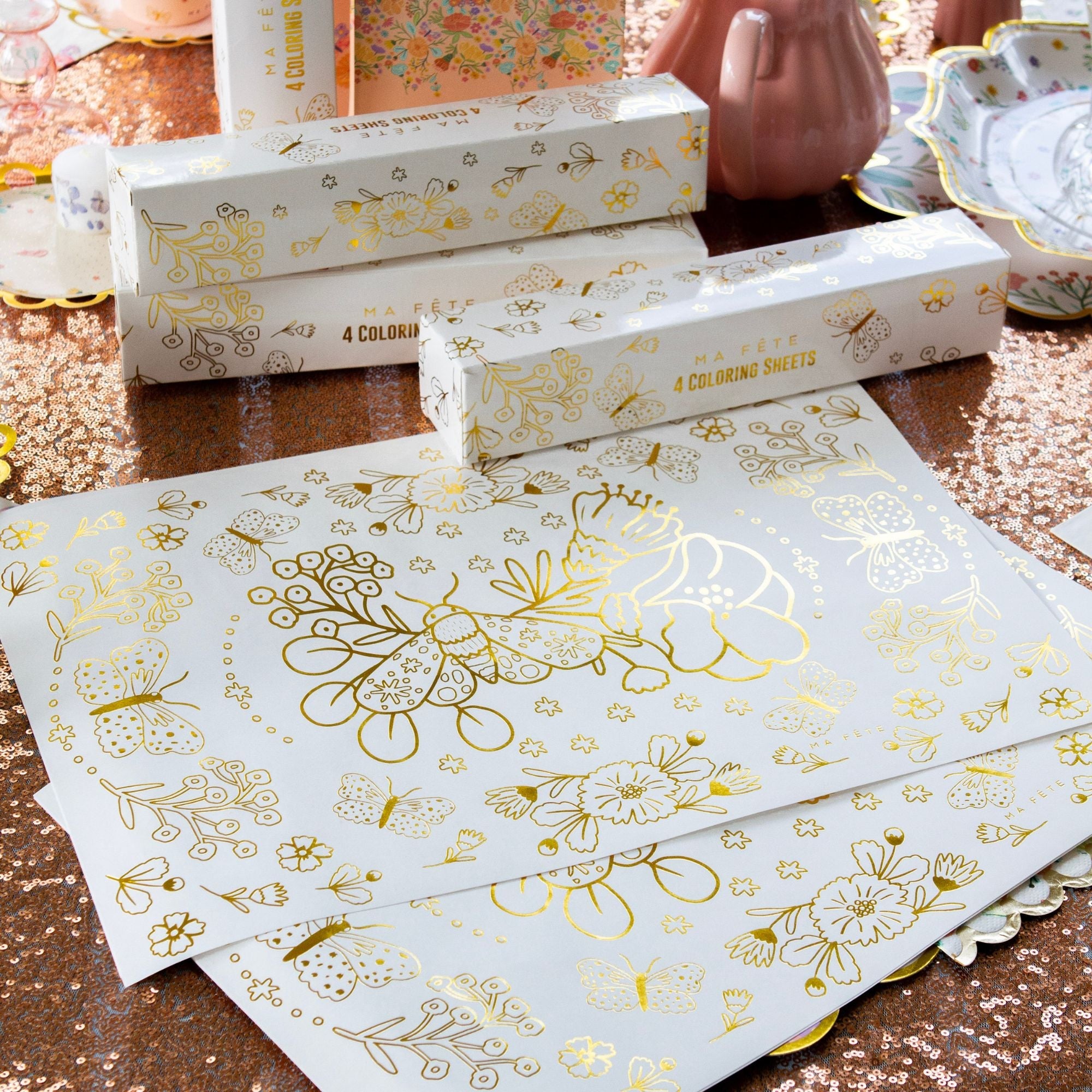 Ma Fete Tea Party Line Decor &amp; Activity Bundle