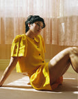 Olivia Linen Shorts - Marigold