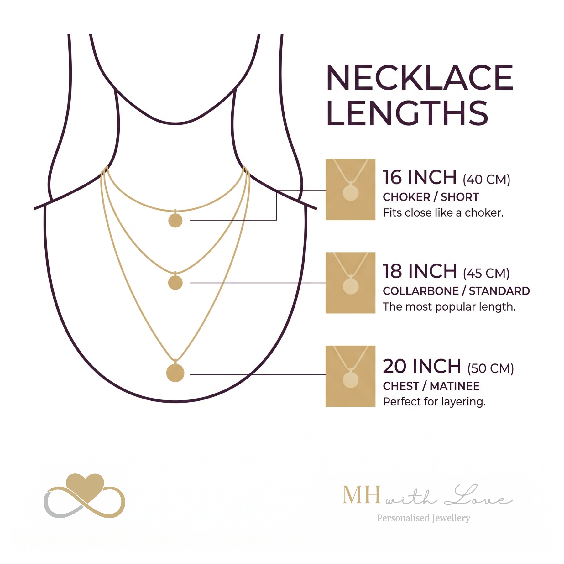 Personalised November Birthstone and Initial Necklace