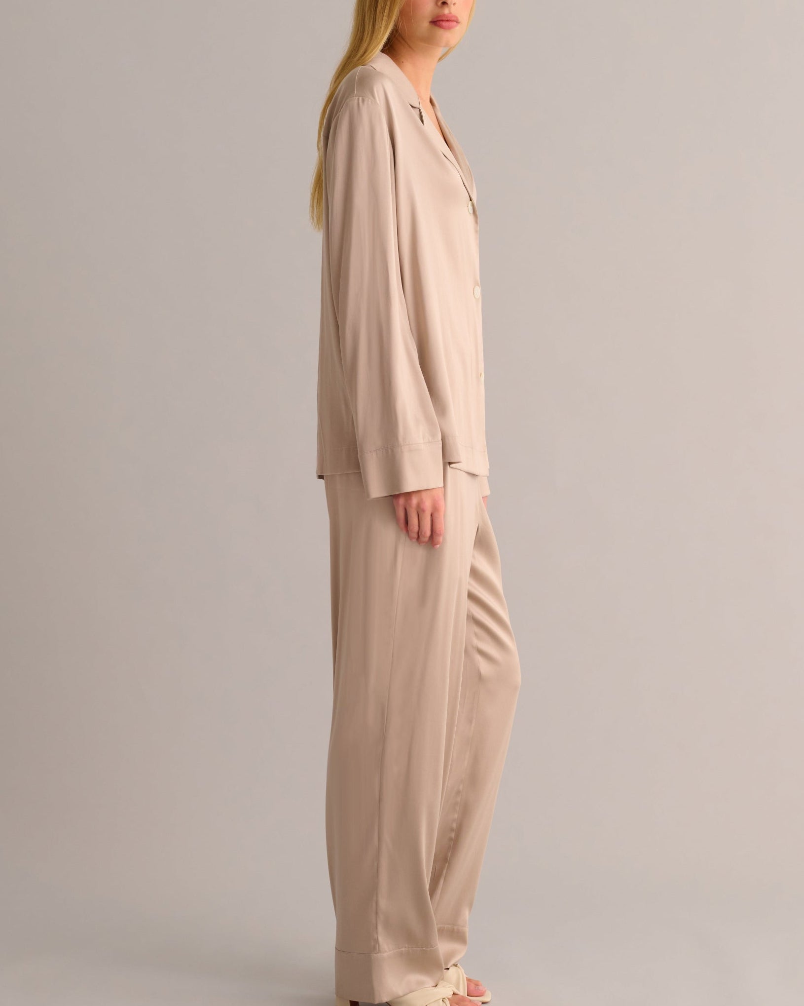Antique Gold Silk Pyjama Set
