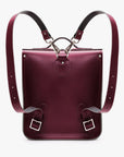 Handmade Leather City Backpack - Marsala Red