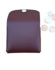 Handmade Leather Simple Coin Purse - Marsala Red