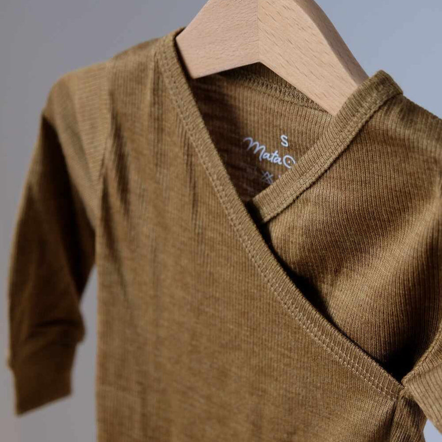 Premium ribbed long sleeve shirt for kids, GOTS certified organic cotton, stylish and comfortable by Mata Origin at brixbailey.com