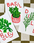 Basil Herb print from an original painting, choice of sizes, available framed and unframed